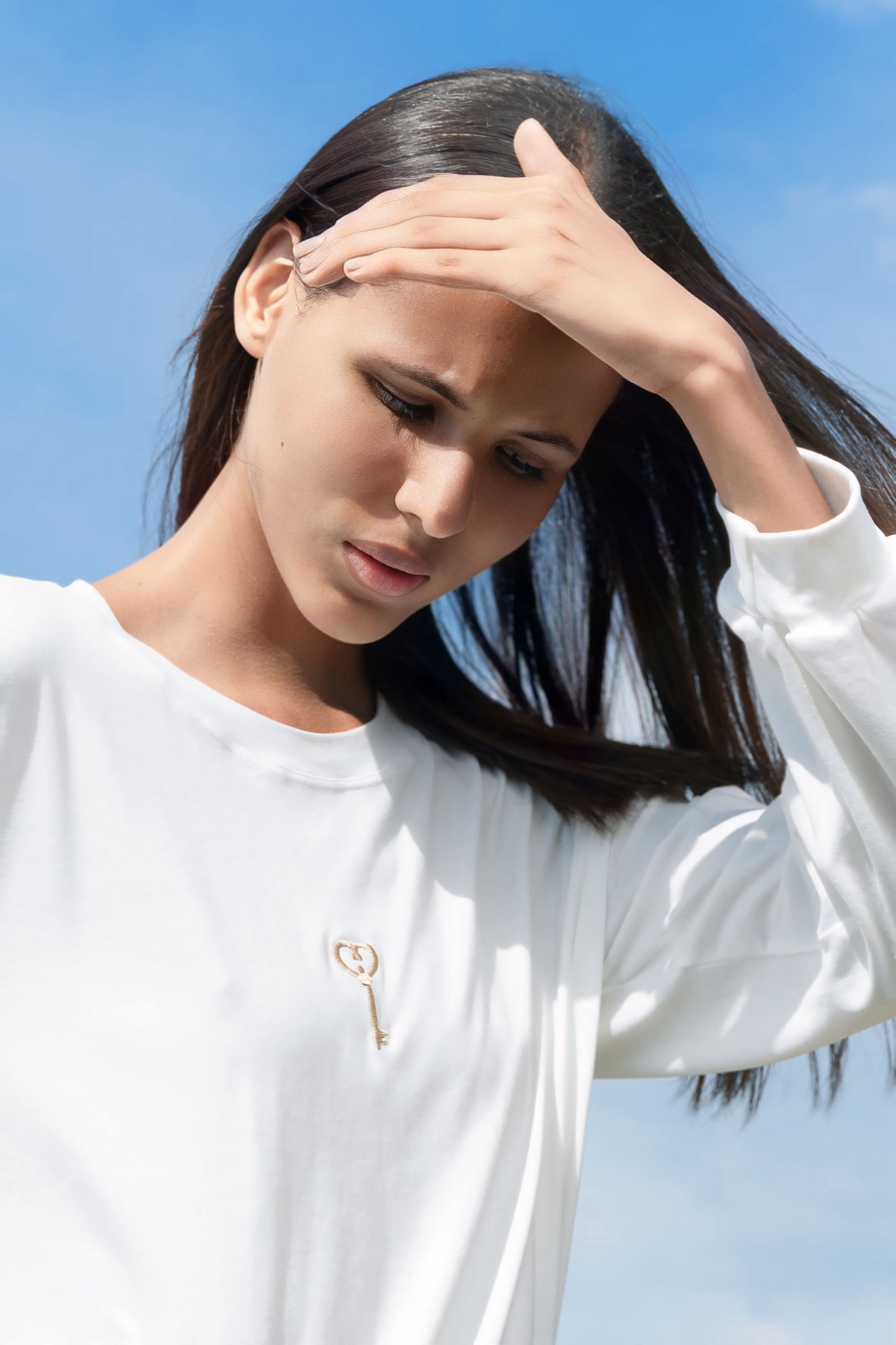 White Amo Key Sweatshirt