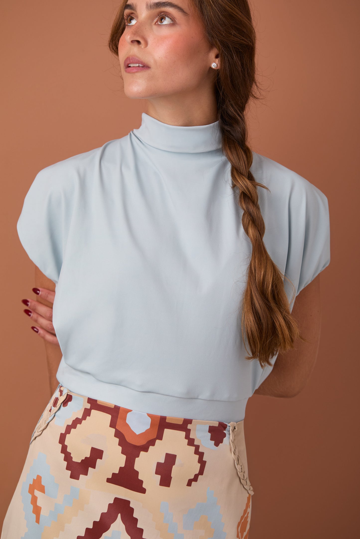 Celeste baby blue shirt