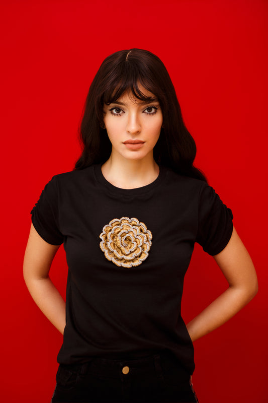 Gold Flower Lover T-Shirt