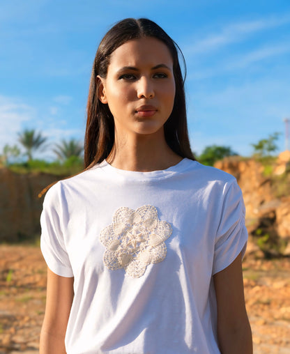 Sand White T-Shirt