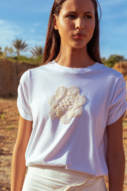 Sand White T-Shirt