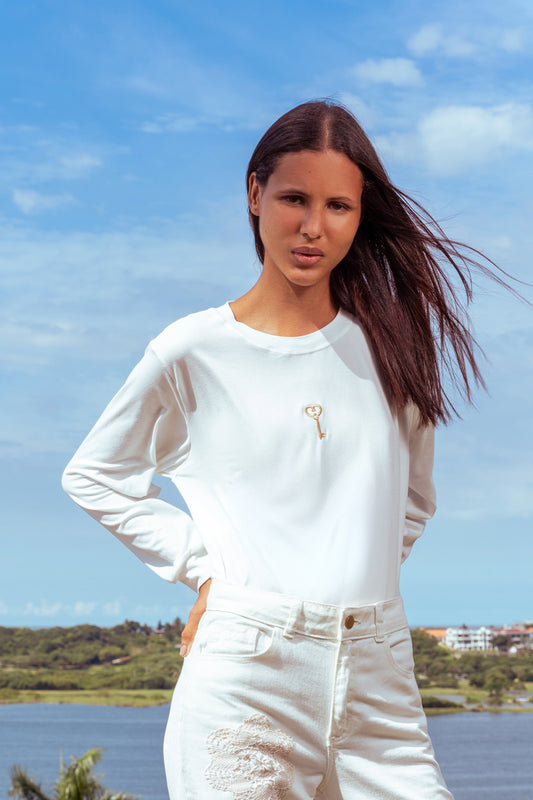 White Amo Key Sweatshirt