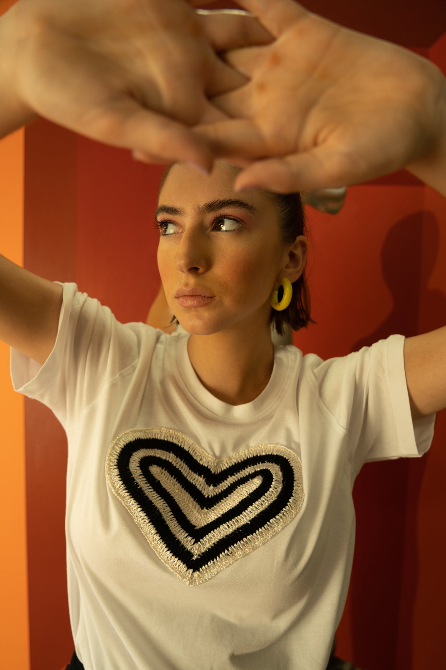 Black and White Heart T-shirt